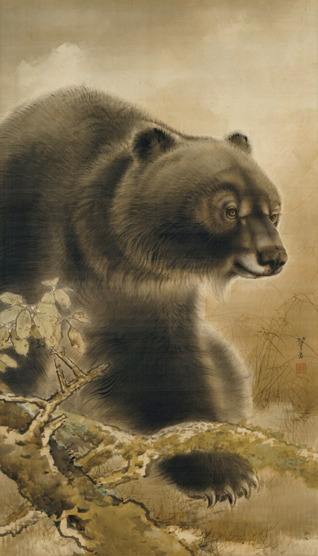 村上華岳 《羆》 1907(明治40)年 絹本・彩色 京都市立芸術大学芸術資料館
※後期展示11/25~12/23