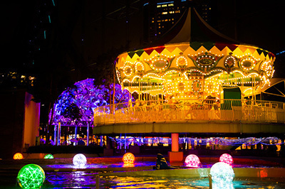 アクアリウム｜東京ドームシティ ウィンターイルミネーション開催、園内全体が煌びやかにライトアップ