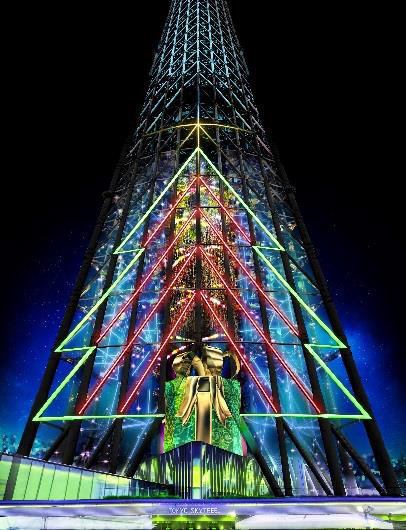 東京スカイツリーが世界一高いクリスマスツリーに 初のプロジェクションマッピングやスケートリンクも ファッションプレス