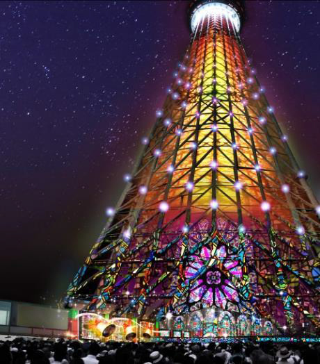 東京スカイツリーが世界一高いクリスマスツリーに！初のプロジェクションマッピングやスケートリンクも｜写真2