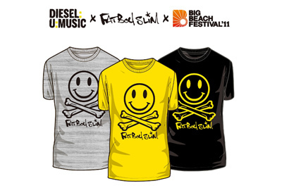 DIESEL:U:MUSIC × FATBOY SLIM × BIG BEACH FESTIVAL チャリティーTシャツ