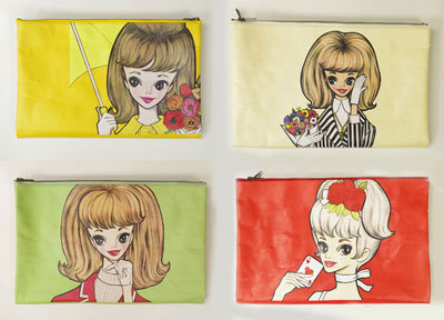 マタタビ×内藤ルネ、“カワイイ”女の子のペーパークラッチバッグが登場