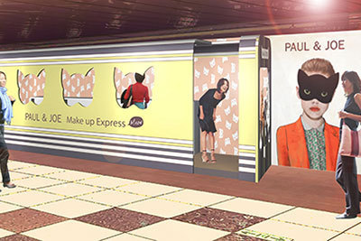 ポール ＆ ジョー ボーテの巨大列車が新宿駅内に出現！ギフトプレゼントやコスメが試せるブース