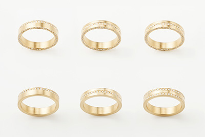 ブライダルリング｜ジュエリーブランド「シハラ」の新作発売 - ダイヤモンドラインの配置をデザインした“トライン”