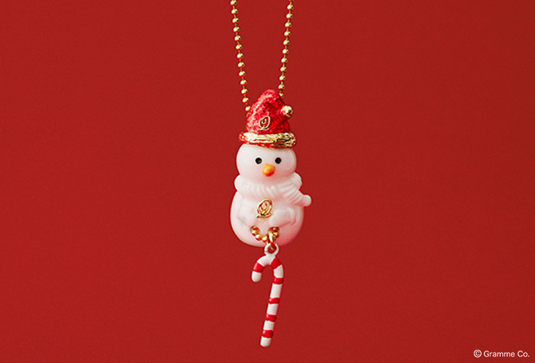 Q-pot.から新作クリスマスコレクション - スノーマンやキャンディケーンのネックレスなど | 写真
