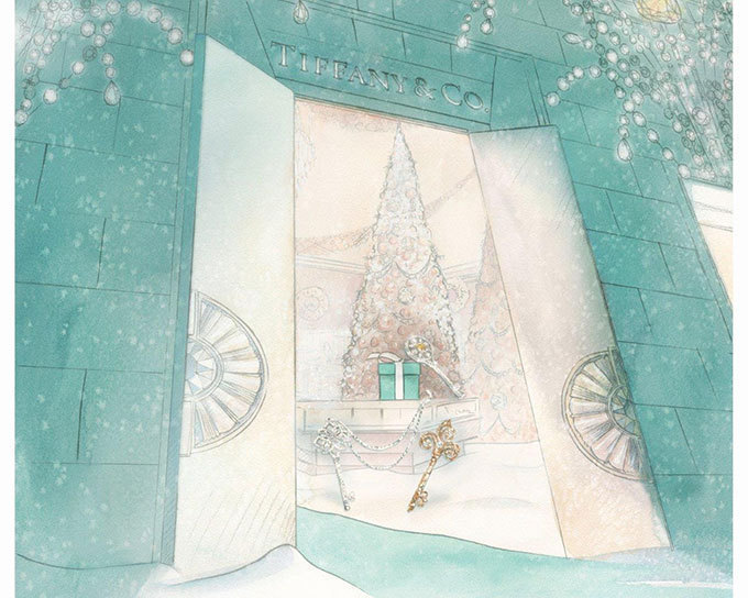 ティファニー“NYのランドマーク”を描いたクリスマスショーウィンドウ、銀座には巨大ツリーも｜写真2