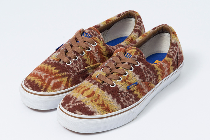 ペンドルトン×VANS、コラボスニーカー登場 - ブルーとブラウンのネイティブパターン | 写真