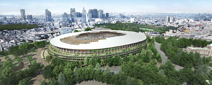 隈研吾の手掛ける新国立競技場「杜のスタジアム」2019年11月に完成、2020年東京五輪会場に｜写真1