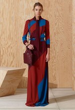 ボッテガ・ヴェネタ 2016年プレフォールコレクション - 大胆な色使いと直線的な柄のコントラスト｜写真13