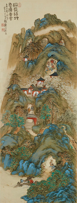 富岡鉄斎《群仙集会図》1916年 絹本着色、一幅 清荒神清澄寺 鉄斎美術館蔵(後期展示)