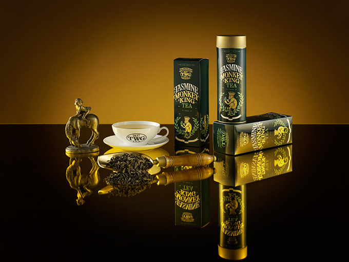 TWG Teaからジャスミンブレンドの新作緑茶、柔らかなアロマ×花の甘さ - 猿モチーフのパッケージ | 写真