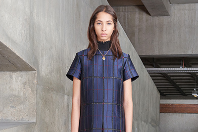 カルヴェン carven シャツドッキングワンピース SS 春夏コレクション♡ CARVEN（カルヴェン）ワンピース 紺 サイズ:L レディース