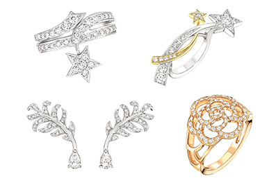 シャネルの新作ファインジュエリー、カメリアの花やコメットをデザインしたリングやネックレス