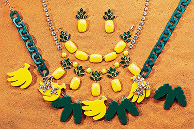 ミュベール中山路子によるジュエリーブランド「グランマティック」の新作 - バナナやパインをモチーフに