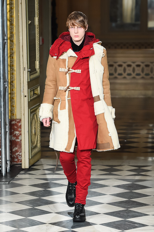 SACAI 16AW ムートン切替ウールチェスターコート 1サイズ サカイ(sacai) 2016-17年秋冬 メンズコレクション