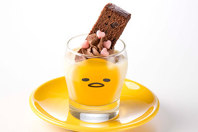 ぐでたま｜ぐでたまバレンタインメニュー - 大阪のカフェにプリン＆ショコララテ