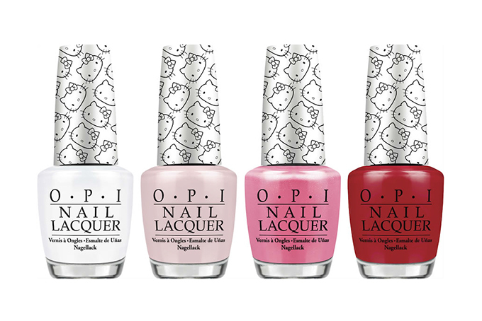 OPI×ハローキティ、コラボ限定ネイル - 桜をイメージしたピンク・ホワイト・レッド | 写真