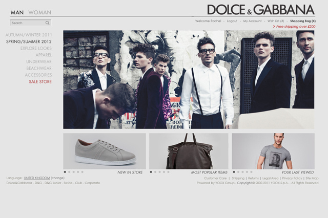 ドルチェ＆ガッバーナ(DOLCE&GABBANA)がECサイトをオープン｜写真1