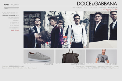 ドルチェ＆ガッバーナ(DOLCE&GABBANA)がECサイトをオープン