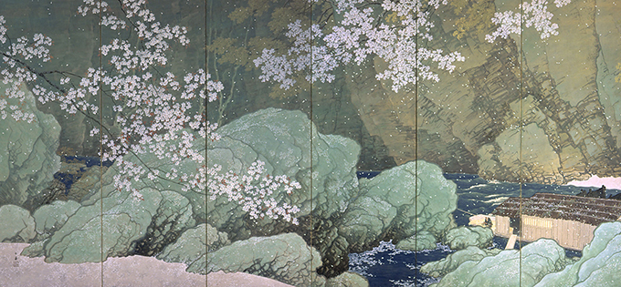 「春らんまんの日本画まつり」東京国立近代美術館で開催、水面に散る桜を描いた名作《行く春》など | 写真