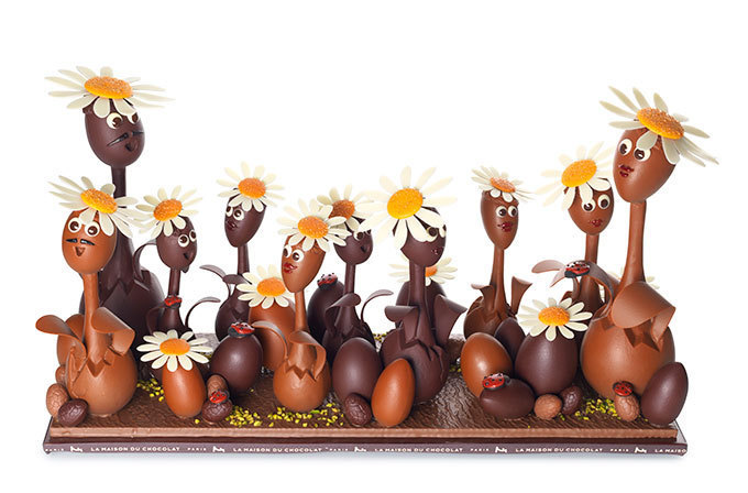 ラ・メゾン・デュ・ショコラのイースター限定商品 - 卵から“花の家族”が、ハッピーな表情に注目 | 写真