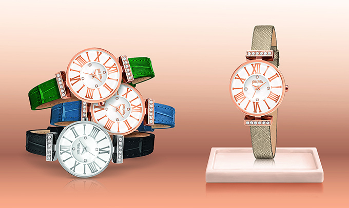 フォリフォリの腕時計「ミニ ダイナスティ」に新色、フェミニンなフェイス×クールなストラップ | 写真