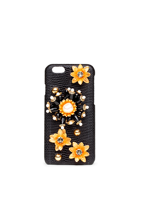 ドルチェ＆ガッバーナのヘッドフォン＆iPhoneケース - 花々の輝かしいビジュー装飾｜写真5