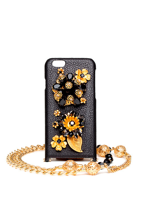 ドルチェ＆ガッバーナのヘッドフォン＆iPhoneケース - 花々の輝かしいビジュー装飾｜写真4