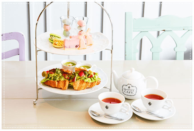 Q-pot CAFE.のイースターメニュー、うさ耳のカップケーキやアフタヌーンティーセット | 写真