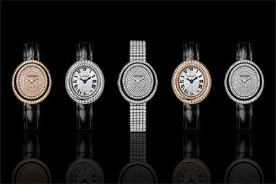カルティエより新作ウィメンズウォッチ「イプノーズ」渦のように連なるパヴェダイヤモンド