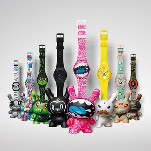 Swatch Artist Collection Model Set of 6 Watch w/ Clear Case