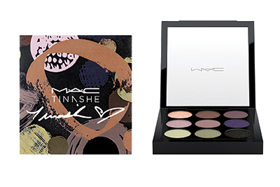 M·A·C×ティナーシェ、9色のアイシャドウパレット - ニュートラルカラーから煌めくダークカラーまで
