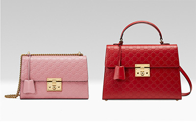 グッチ 新シグネチャーレザーバッグ - 全面にGGパターンを刻印、華やかなカラー