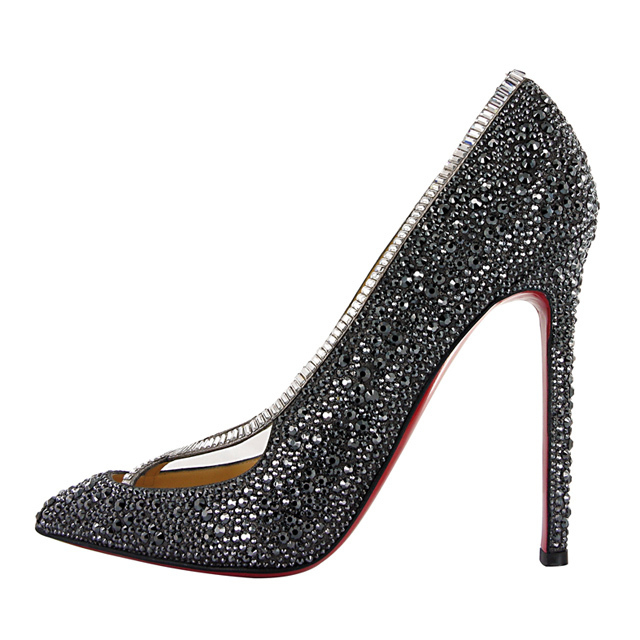 クリスチャンルブタン パンプス オープントゥ グリッター ラメ レッドソール 楽天市場】Christian Louboutin ヒールパンプス グリッター
