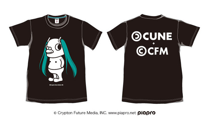CUNE×初音ミク、コラボ黒Tシャツを発売 - ツインテールが絡まるユニークなイラスト｜写真8