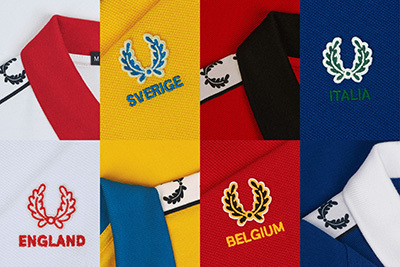 フレッドペリーから「カントリーシャツ」登場、ヨーロッパ8ヵ国のカラーを採用した印象的なデザイン