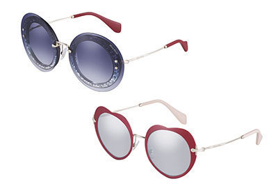 ラウンド型｜ミュウ ミュウ、新作アイウェアコレクション - レッドハートやギンガムチェックのフレーム