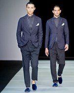 ダイナミックな幾何学モチーフをテーマに ジョルジオ アルマーニ　2012年春夏メンズコレクション｜写真21