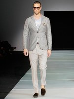 ダイナミックな幾何学モチーフをテーマに ジョルジオ アルマーニ　2012年春夏メンズコレクション｜写真28