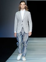 ダイナミックな幾何学モチーフをテーマに ジョルジオ アルマーニ　2012年春夏メンズコレクション｜写真48