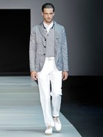 ダイナミックな幾何学モチーフをテーマに ジョルジオ アルマーニ　2012年春夏メンズコレクション｜写真54