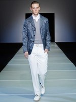 ダイナミックな幾何学モチーフをテーマに ジョルジオ アルマーニ　2012年春夏メンズコレクション｜写真55