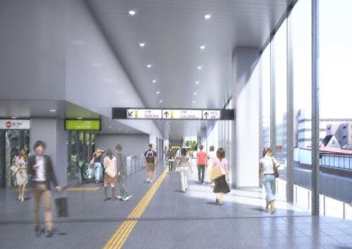 原宿駅に2層の駅舎を新設 - 年始のみ使用している臨時ホームは外回り専用ホームに | 写真