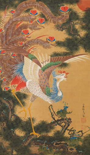 展覧会「若冲と蕪村 江戸時代の画家たち」が箱根で、「孔雀鳳凰図」など計40点を展示 | 写真