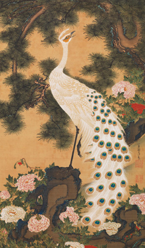 展覧会「若冲と蕪村 江戸時代の画家たち」が箱根で、「孔雀鳳凰図」など計40点を展示 | 写真