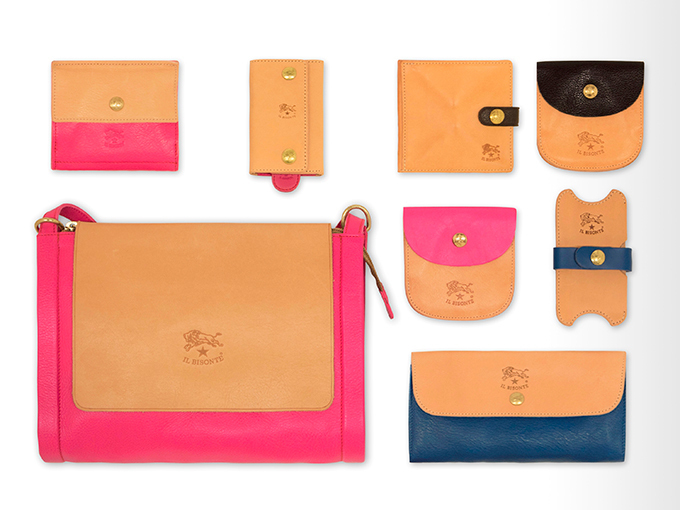 イル ビゾンテ「日本限定コレクション」ハンドバッグや財布など全13型、青やピンクの“カラーレザー” | 写真