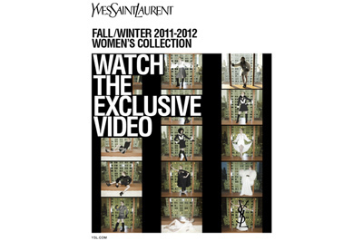 イヴ・サンローランが2011-12年秋冬広告キャンペーンのムービーを発表