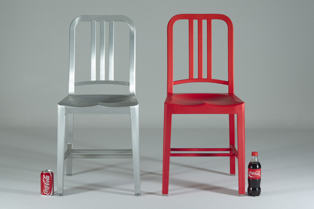 再生PET素材からつくられたデザインとエコが共存するイス「111 Navy Chair」が東京チェアシティ展のアイコンに