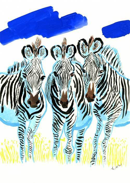 「あべ弘士の動物王国展」ちひろ美術館・東京で開催 -『あらしのよるに』の名シーンやアフリカの動物達 | 写真
