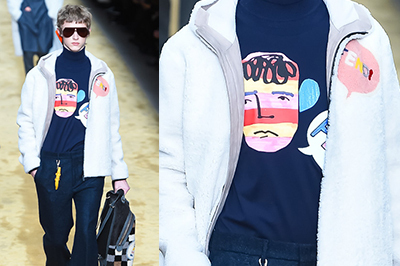 フェンディ 16年秋冬メンズ新作ウェア＆シューズ、寝起きに羽織りたいガウンやマンガの吹き出しモチーフ